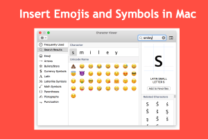 Insert Emojis and Symbols in Mac