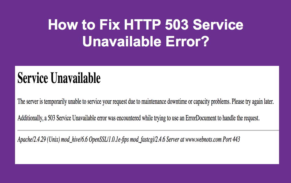 How to Fix HTTP Error 503 Service Unavailable? WebNots