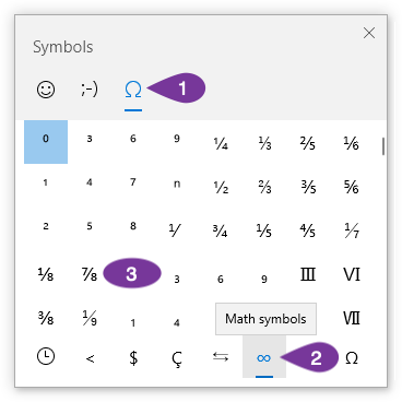 math symbols on keyboard