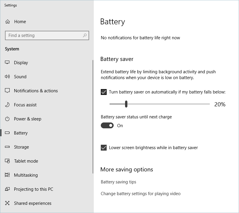 Battery Saver In Settings Apps