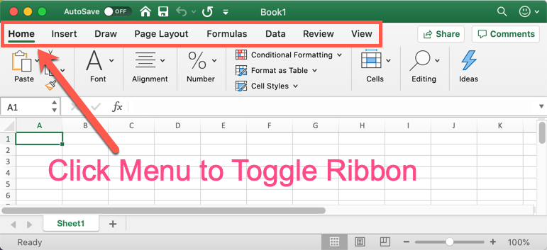 excel 2008 for mac no longer displays insert menu