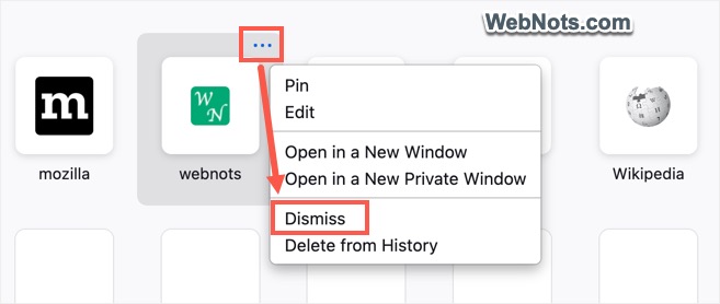 Delete Thumbnail from Shortcuts List