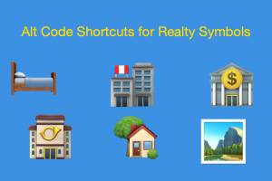 Alt Code Shortcuts for Realty Symbols
