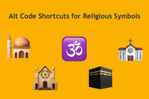 Alt Code Shortcuts for Religious Symbols