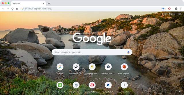 how to change google chrome background