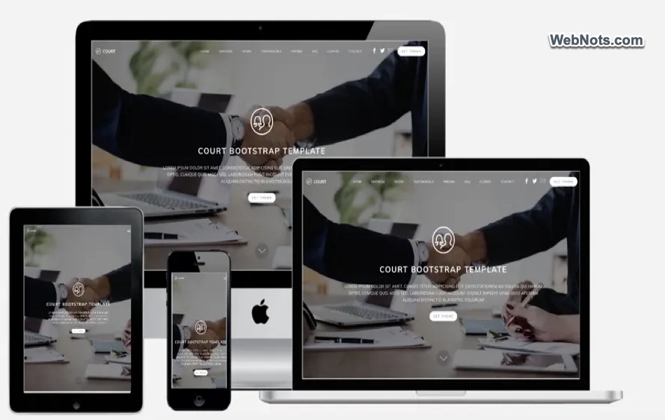 Download Court HTML Theme for Lawyers