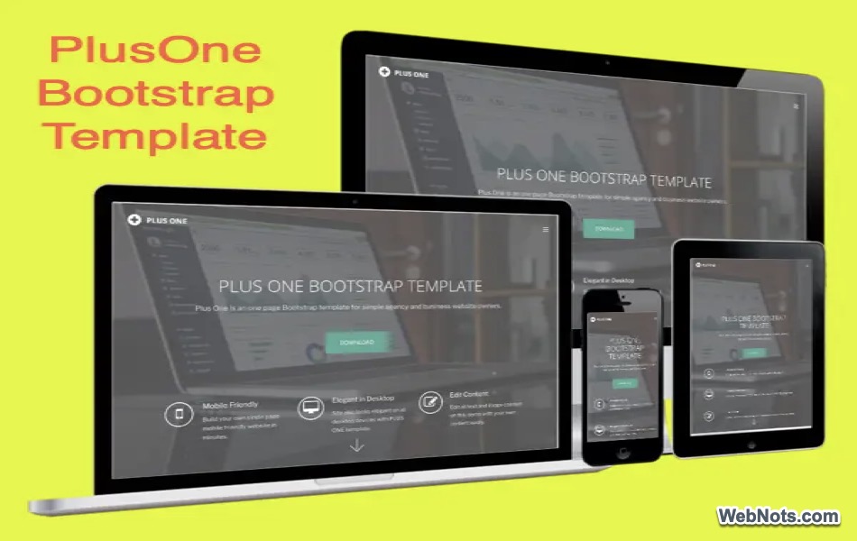 Plus One HTML Template
