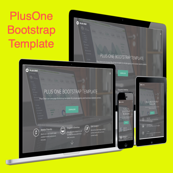 Plus One Bootstrap Template