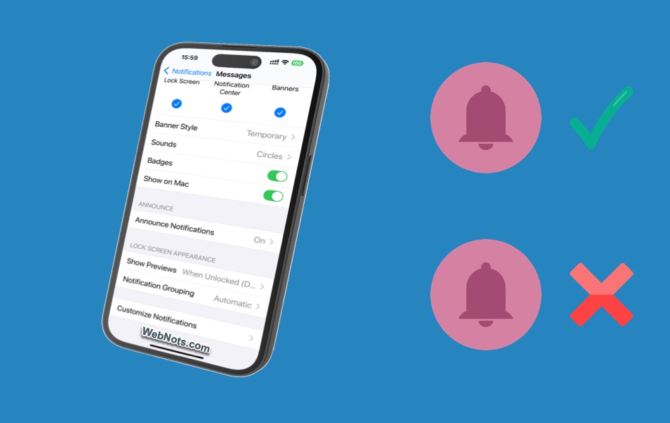 Disable Two Times Notification Alerts on iPhone