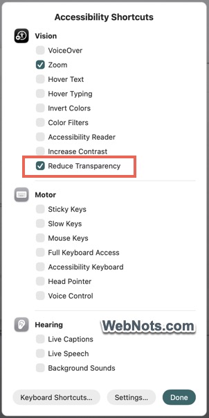 Mac Accessibility Shortcuts