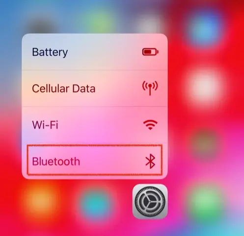 Enable Bluetooth with 3D touch