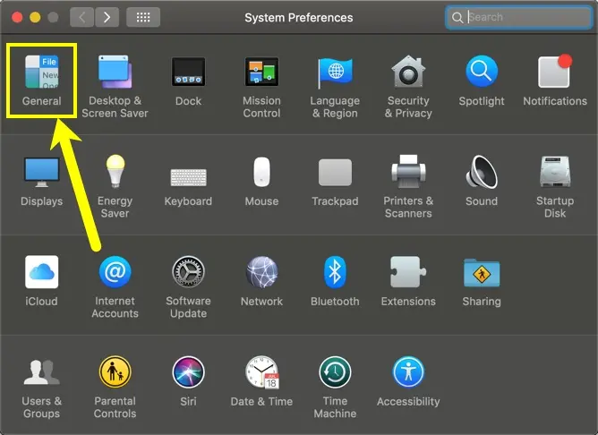 how to open system preferences on mac