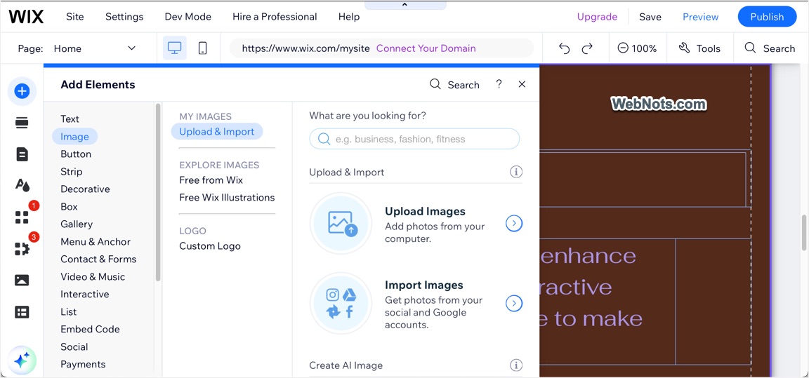 Add Elements in Editor