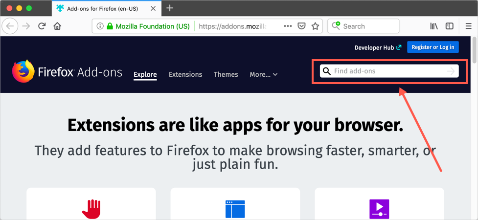 Find and Install Add Ons in Firefox