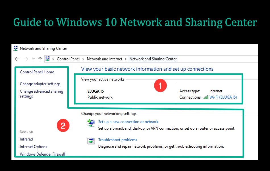 ethernet status shortcut win 10