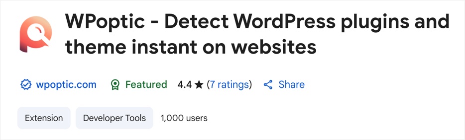 WPoptic Extension