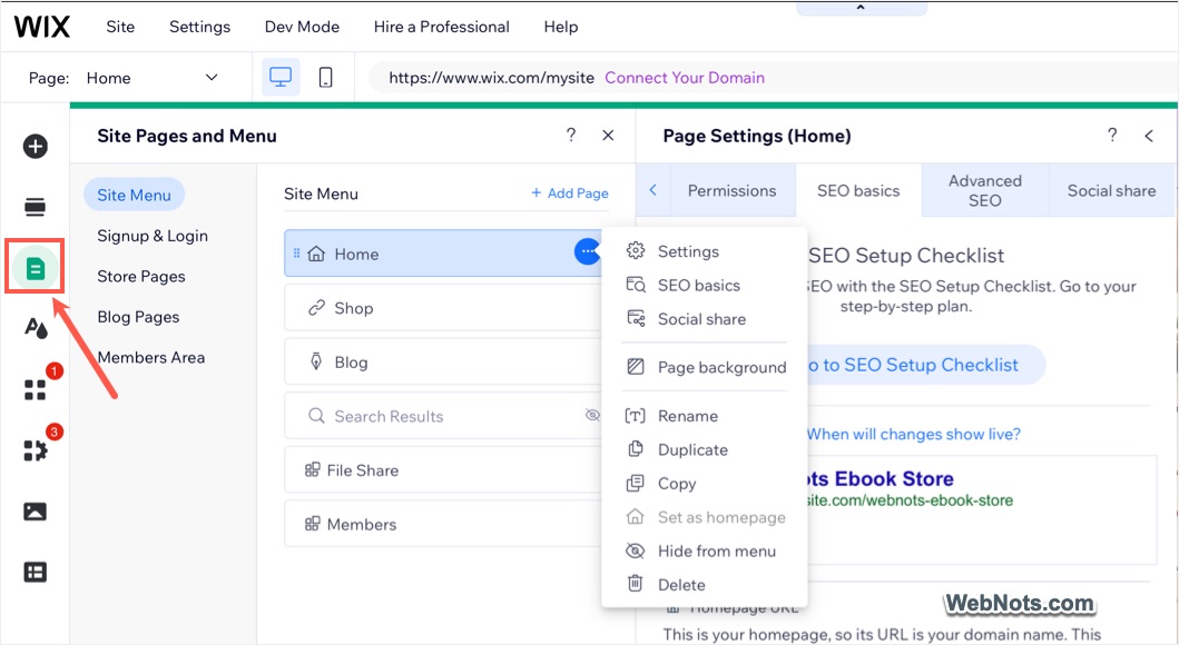 Wix SEO Options