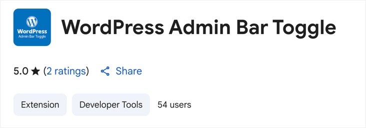 WordPress Admin Bar Toggle Extension