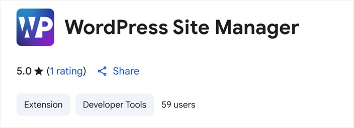 WordPress Site Manager Extension