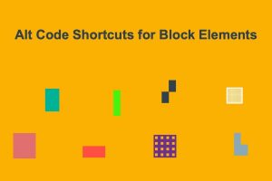 Alt Code Shortcuts for Block Elements