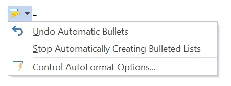 keyboard shortcut bullet point chrome