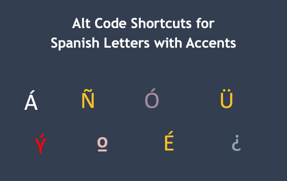 Lada En General Competitivo Spanish Accents Alt Codes El Plastico Norte   Alt Code Shortcuts For Spanish Letters With Accents 