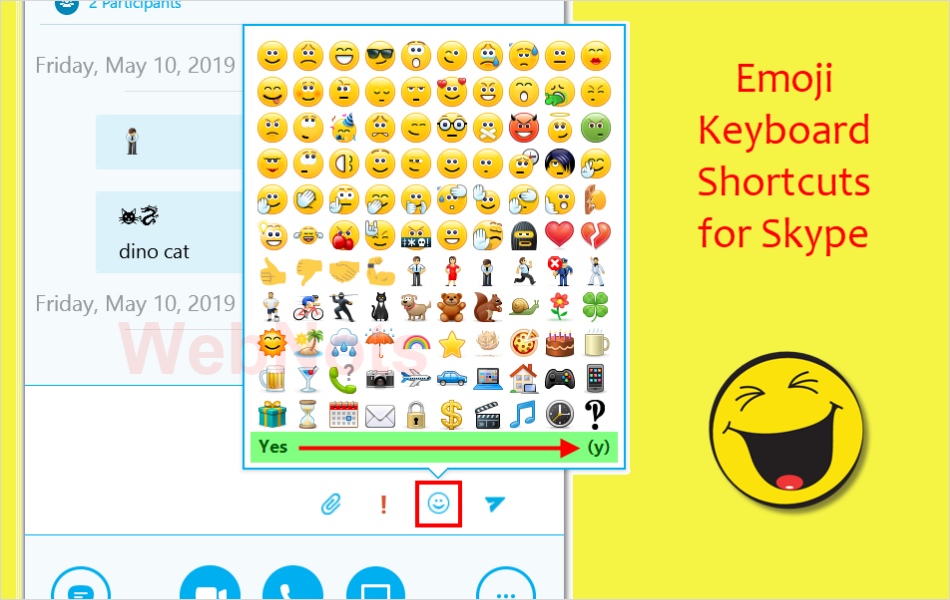 skype for business emoticons not in color