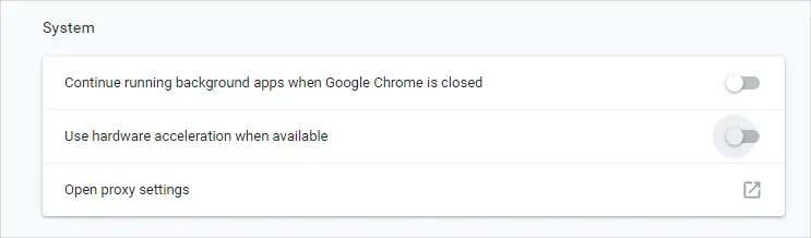 Chrome Hardware Acceleration