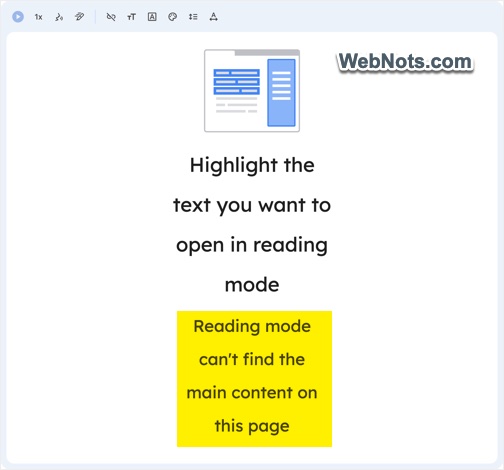 Reading Mode Error