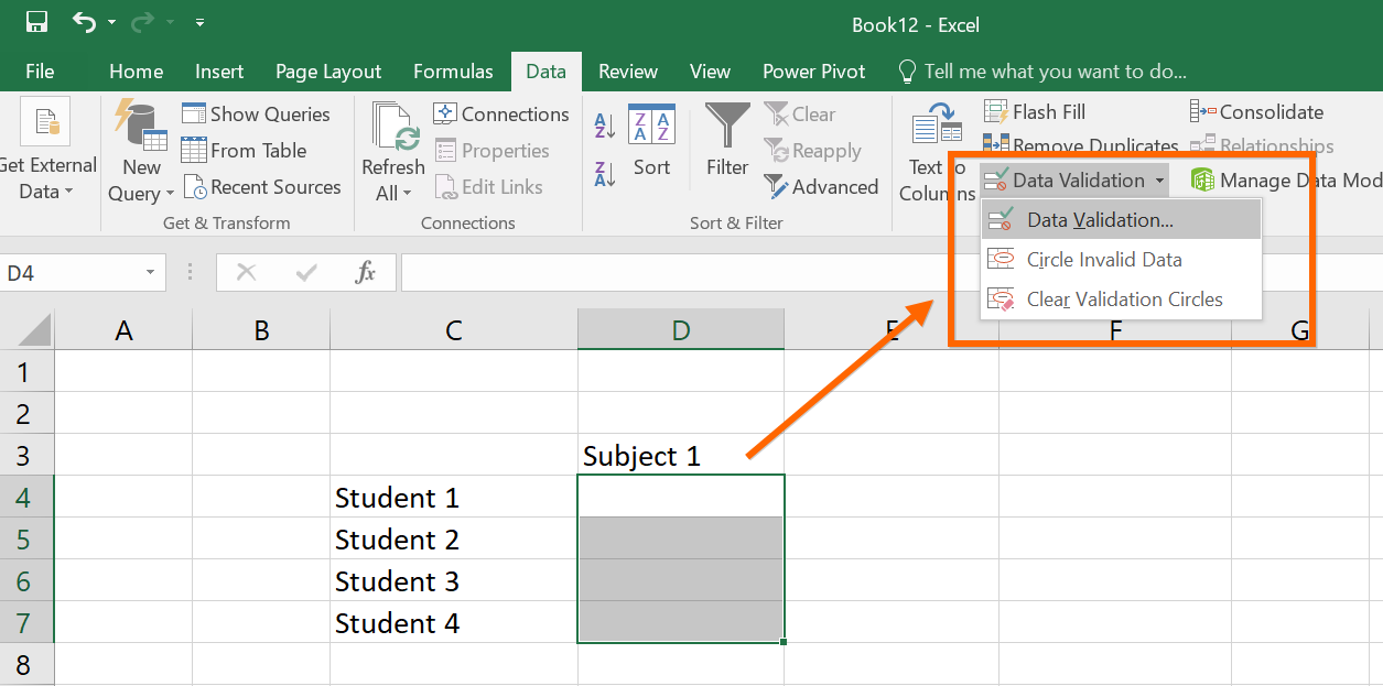 Data validation excel как пользоваться