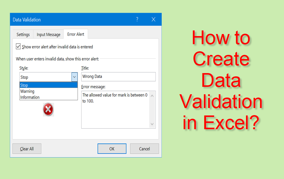 How to Create Data Validation in Microsoft Excel? – WebNots