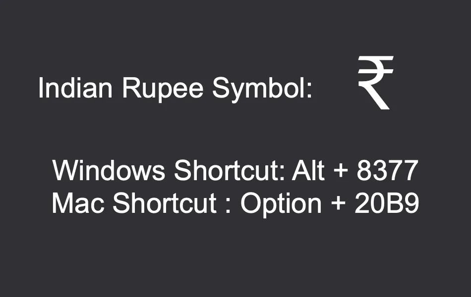 Indian Rupee Symbol