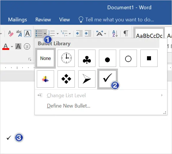 insert bullets in excel for mac