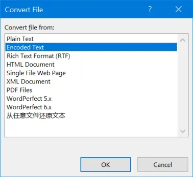 how to change text encoding in word 2010