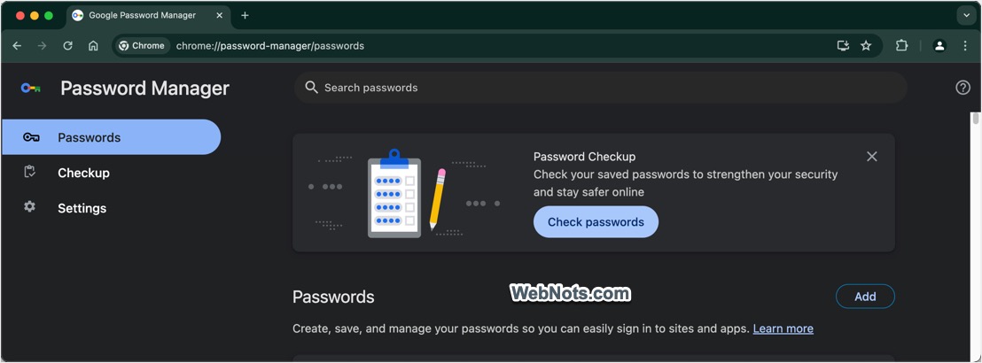 Chrome Password Manager