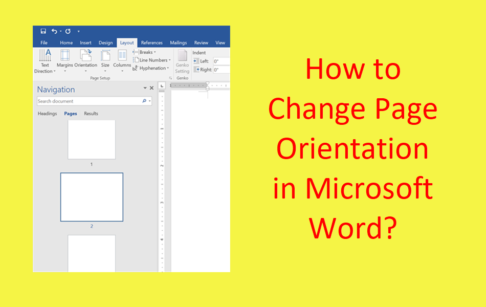 how to change one page in word to landscape for mac