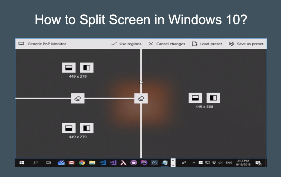 how to split screen on monitor