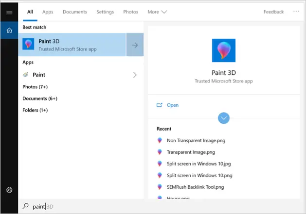 paint 3d app show grid