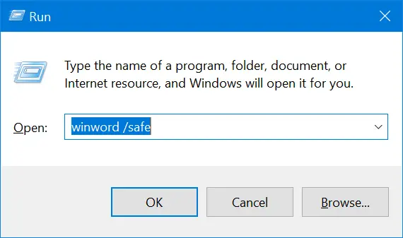 how to open an excel file in safe mode windows 10