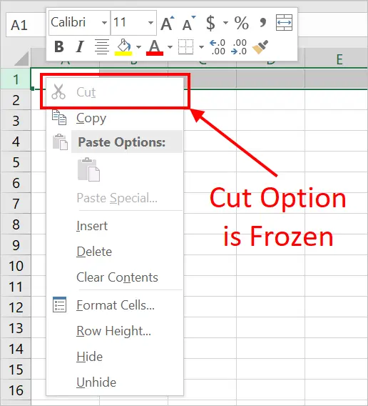 cannot insert rows in excel sheet