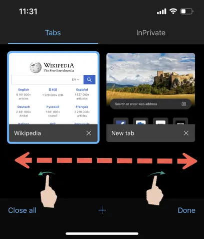 Edge Tabs in iPhone App