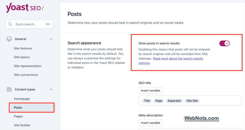 Hide All Posts from Search Engines