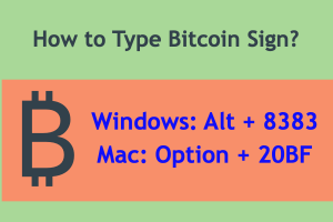 How to Type Bitcoin Sign?