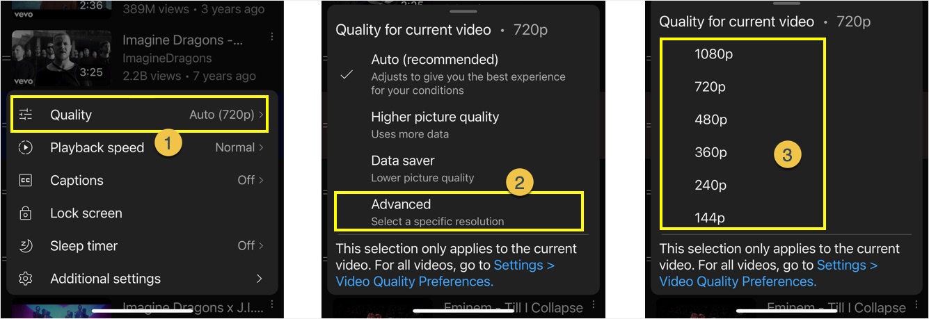 Set Video Quality