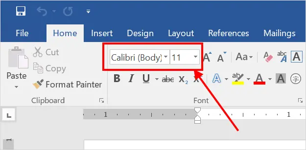 windows change default font in word 2016