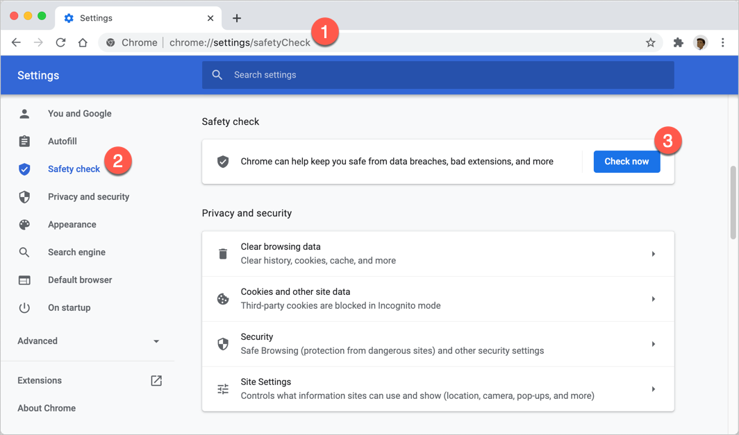 What is Google safety check?