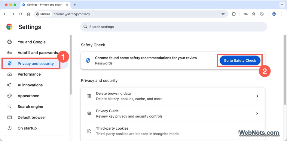 Chrome Safety Check