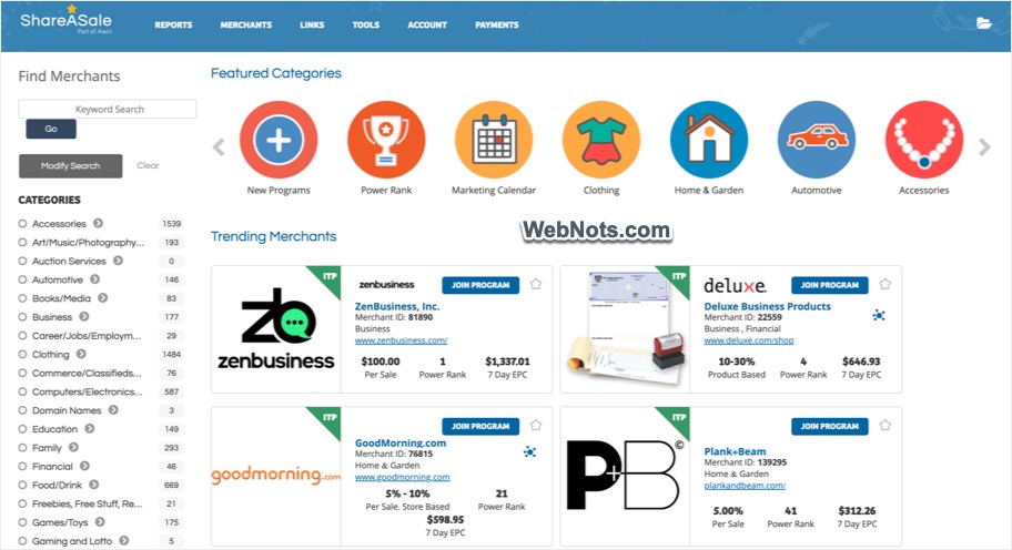 Shareasale Affiliate Program