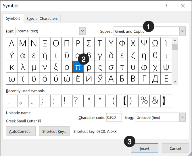 How To Get The Pi Symbol On Google Docs