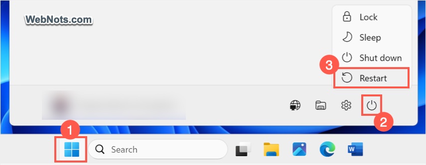 Restart Windows 11 PC